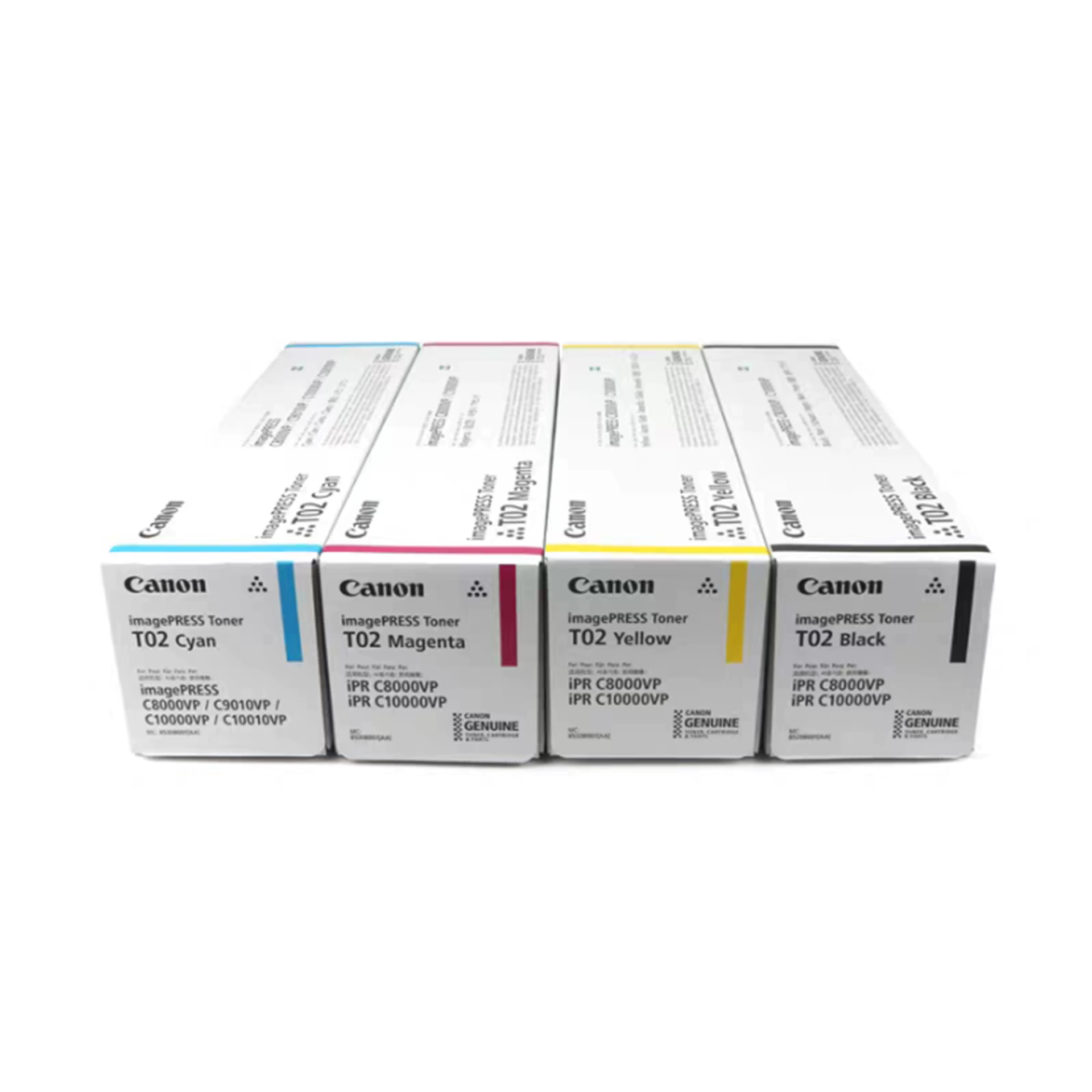 Combo: TONER CANON T02 SET CYAN BLACK MAGENTA YELLOW