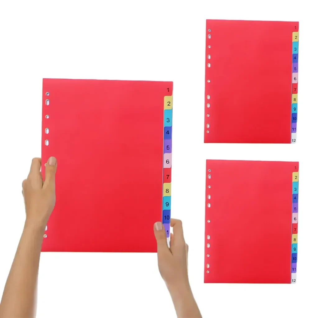 A4 Ring Binder Dividers File